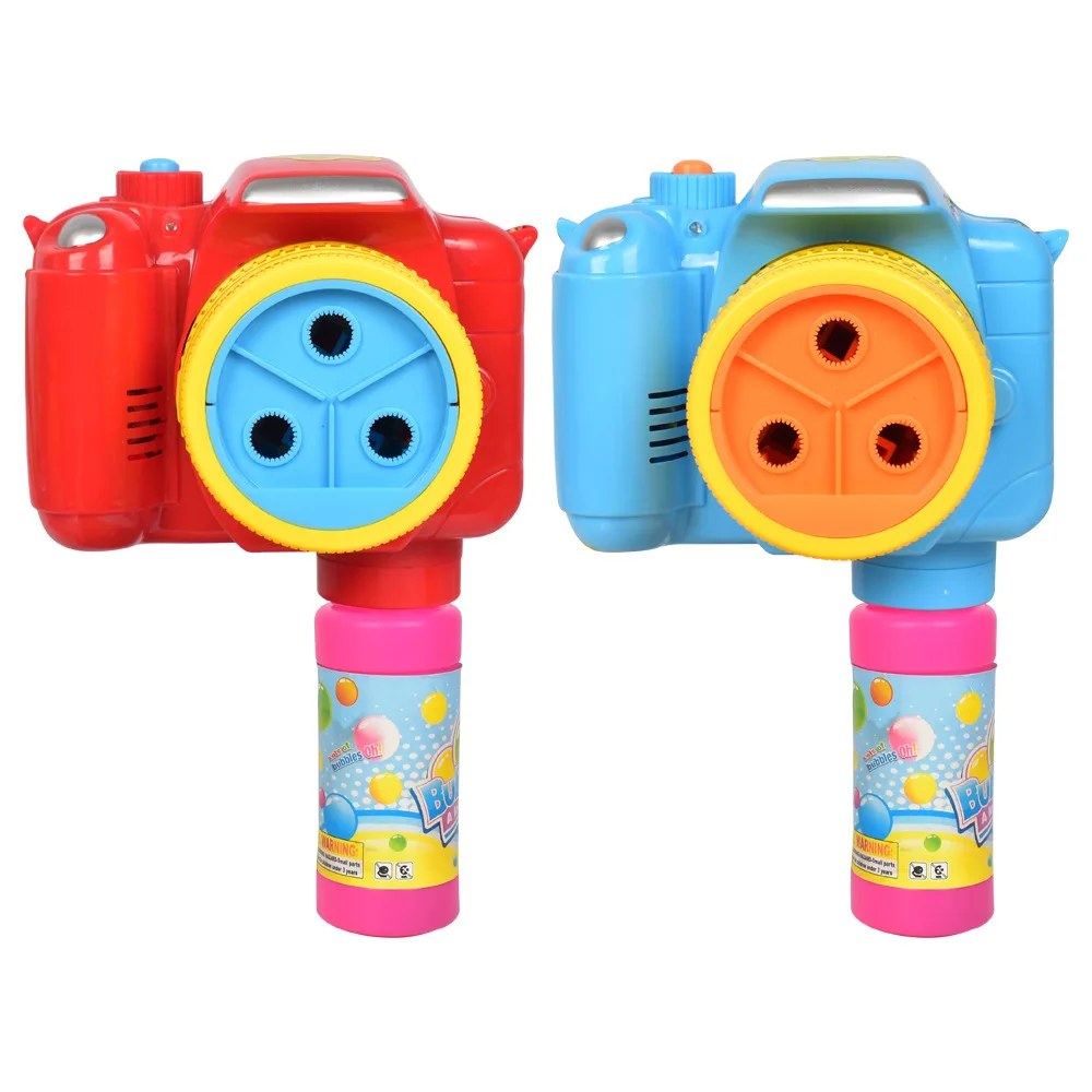 Summer children's Electric Large Camera Bubble LED Light Music Bubbles