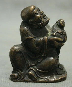 

Chinese Bronze Buddhism Arhat Damo Bodhidharma Dharma Bless Monk Buddha Statue