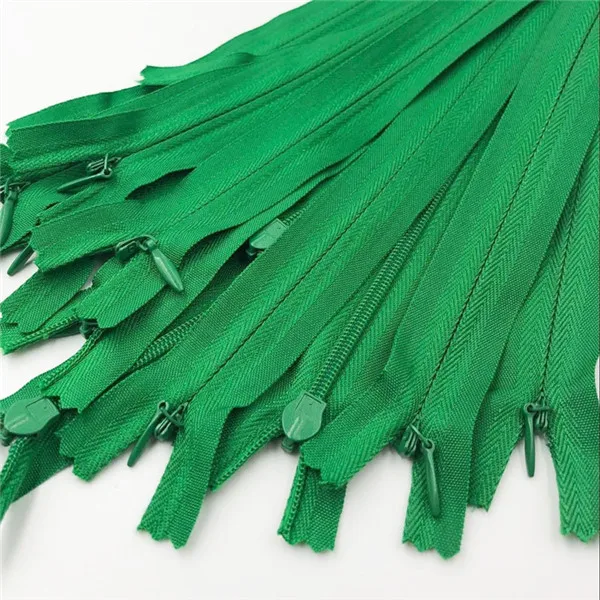 10 шт. 3#15 см длинные змейки-невидимки Фиолетовый Оранжевый Зеленый Черный DIY нейлоновая застежка-молния для шитья одежды - Цвет: 6