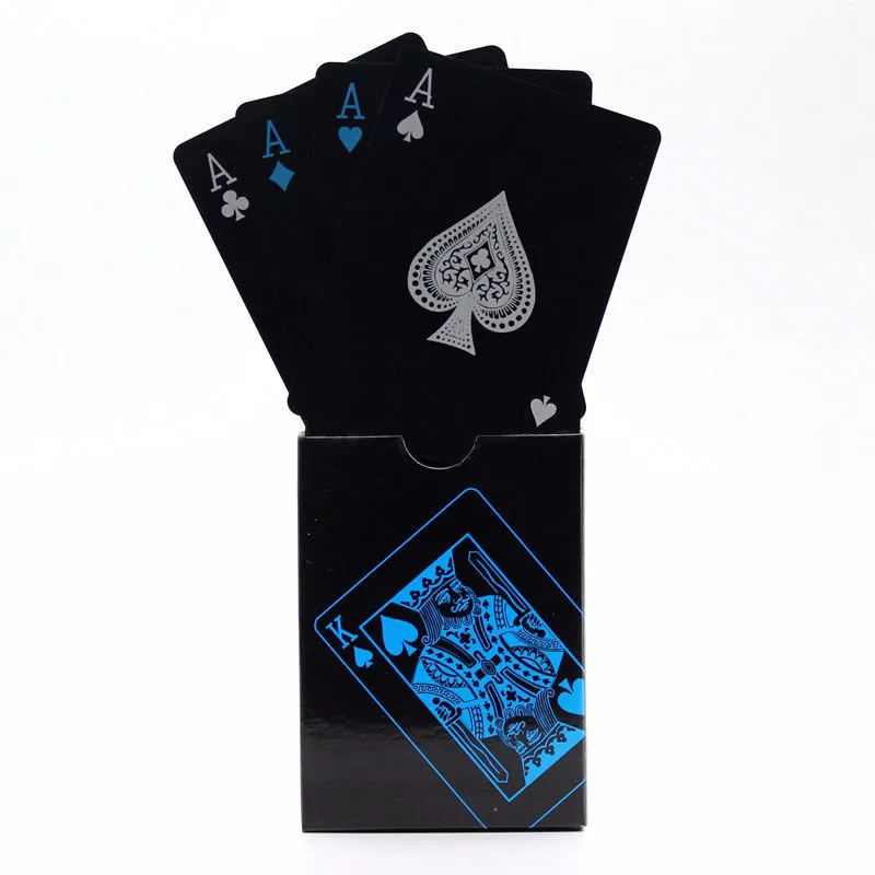 Черный пластик ПВХ покер Волшебные игральные карты розыгрыши высокого качества водонепроницаемые вечерние настольные игры карты