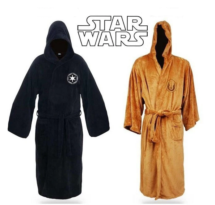 Star Wars Jedi Bathrobe Robes Darth Vader Black Yellow Robe+Belt