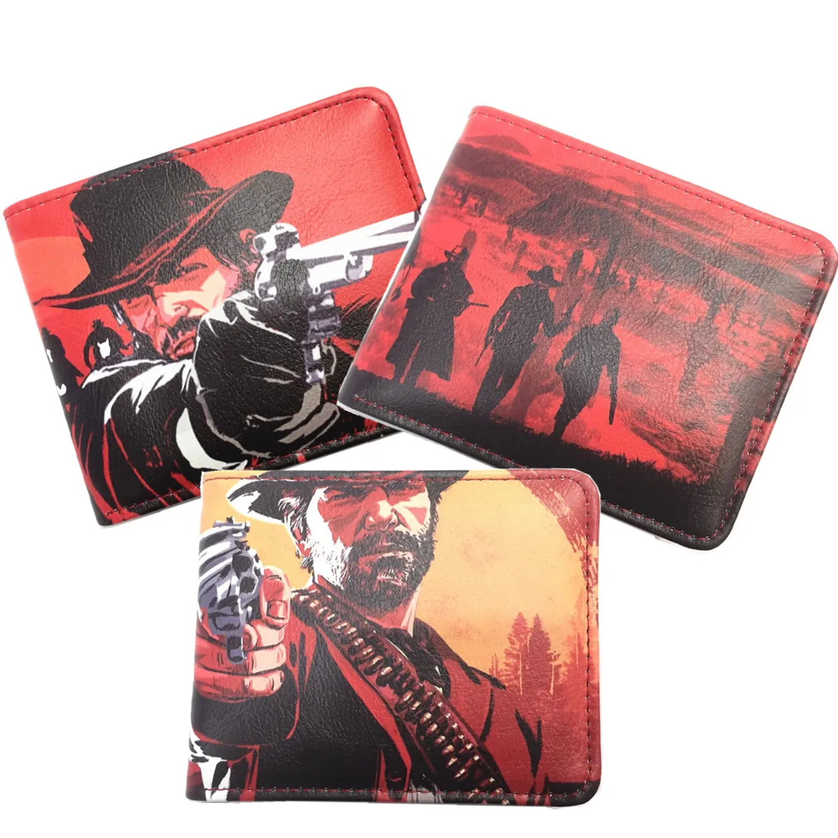 

3 Type Red Dead: Redemption II Short Wallet Men Women Coin Purse Cartoon Unisex Wallets ID/Credit Card Holder