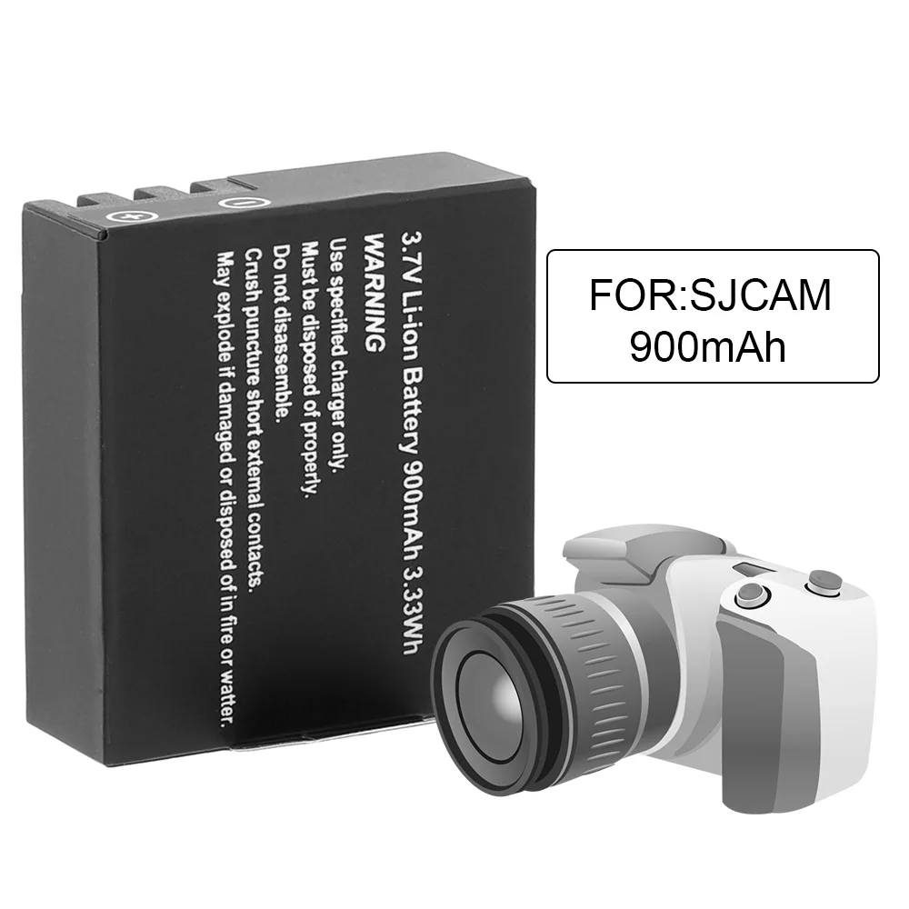 4 шт./лот 3 7 V 900mAh литий ионная аккумуляторная батарея SJCAM SJ4000 SJ5000 SJ6000 SJ7000 SJ8000 SJ9000