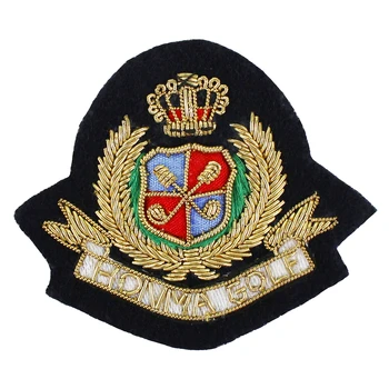 

5pieces Crown Flag Badge India Silk Wire Embroidery Patch Applique Clothes Sewing Accessories for Pocket Shoes Decorated TH1279