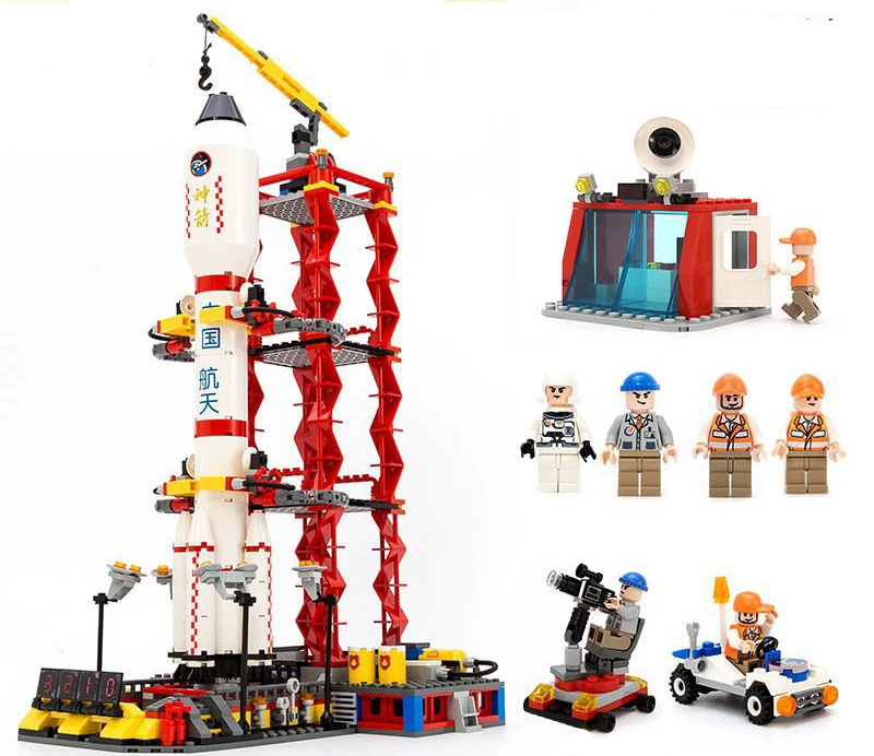 

No.8815 Assembly Building Blocks Compatible Legoe City Rocket Launch Center Model Blocks DIY Bricks Toys For Children