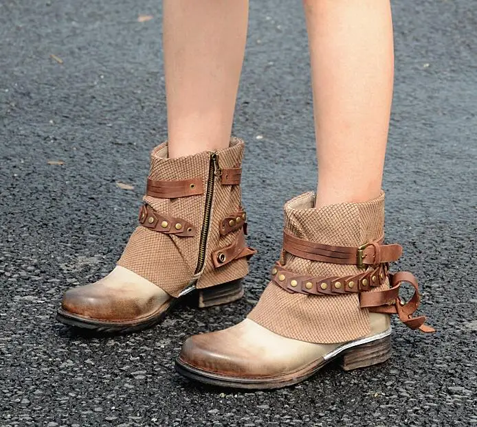 cowboy style ankle boots