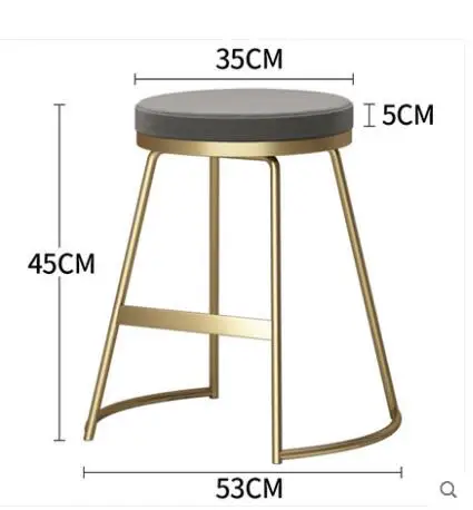 Nordic Iron Art Household Bar Chair Modern Simple Bar Chair High Stand Bar Chair Bar Chair Beauty Bench - Цвет: 4