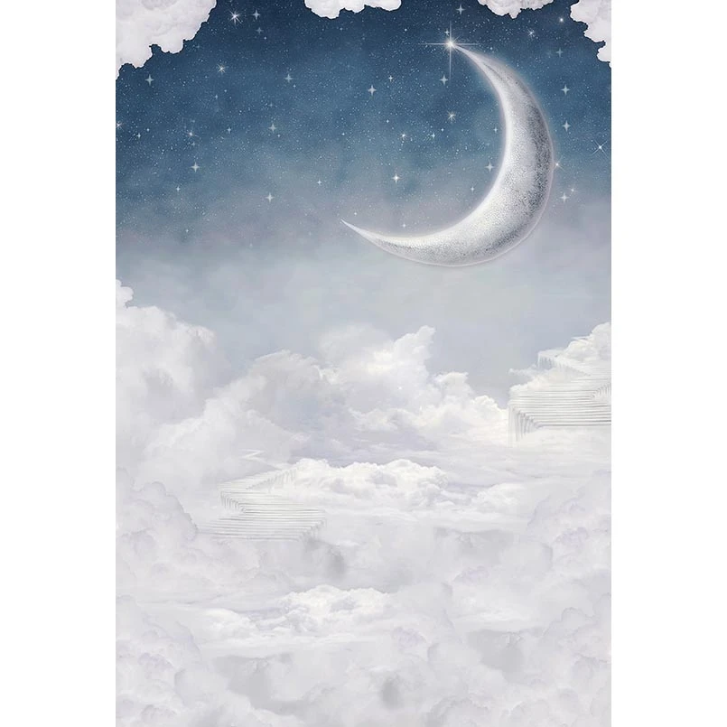 5x7ft Starry Night Sky Moon Grey Clouds Washable One Piece No Wrinkle Banner Photo Studio Background Backdrop Polyester Fabric Background Aliexpress