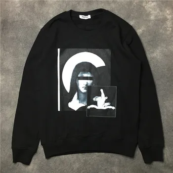 

New 2017 Novelty Men High Virgin Mary Halo Kids Hoodies Hoody hooded Sweatshirts velvet Cotton Drake Thicken Fleece #E47