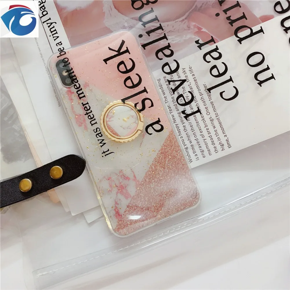 HUANQING Luxury gold foil tinted marble cell phone case For iPhone 6 6S 7 7Plus 8 8Plus XR XS Max Stent Protection Shell11