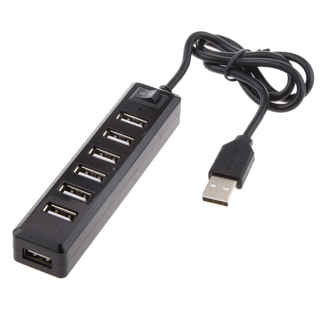 Высокоскоростной концентратор USB 2 0 с 7 портами адаптер для настольного ПК Mac Book