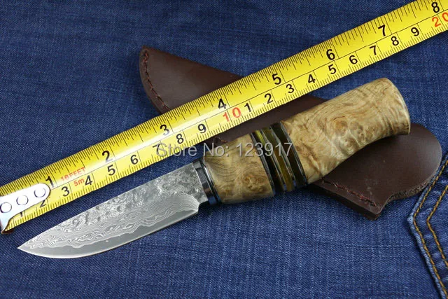 Высокое качество Дамаск Сталь Tactial фиксированным лезвием Ножи Утилита открытый спасения Ножи для шашлыков выживания прямые Ножи Охота Инструменты
