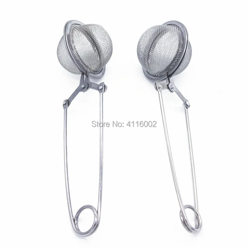 

1000pcs/lot 4.5cm Stainless Steel Handle Tea Infuser Tea Sticks Sphere Mesh Tea Strainer Tea Balls