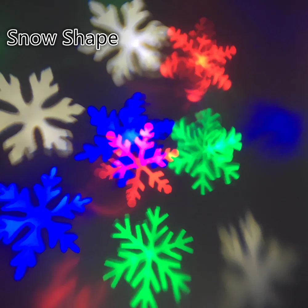 christmas lighting decoration LED Snowflake Projector 3W 4 Pattern Lens Halloween Lighting DJ KTV Bar Rotating Stage Light Bulb