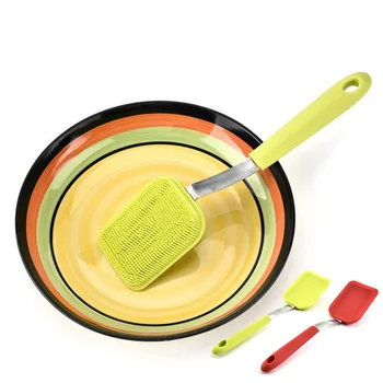 

Long Handle Silicone Cleaning Brush Multifunction Household Cleaner Dishwashing Brush Wash Pot Brush Kitchen Cleaning Tools