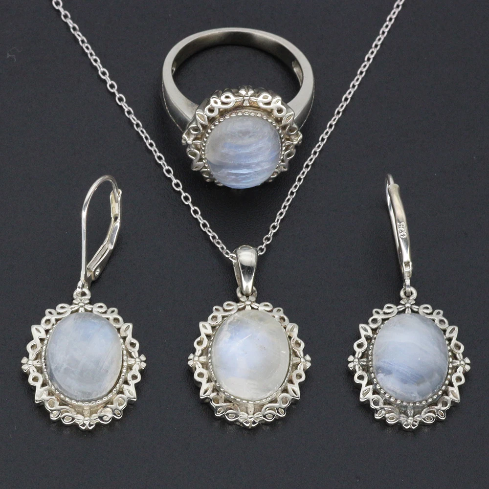 Buy 10*12mm Moonstone Sets High Quality Twilight Fine