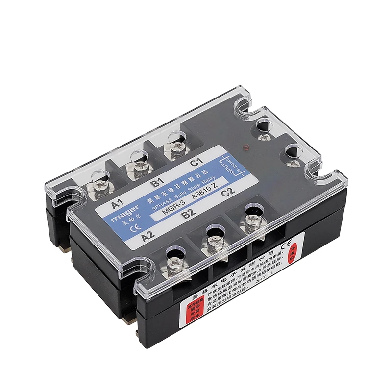 10A Three phase Solid state relay AC control (MGR-3 A4810 Z) SSR 70-280VAC to 480VAC Free shipping With protective covers | Обустройство