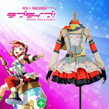 

Love Live! Nishikino Maki Cos Awakening Crayon/Painter Cosplay Costume Custom Women Dress Skirt Adult Stockings Hat Scarf Gloves