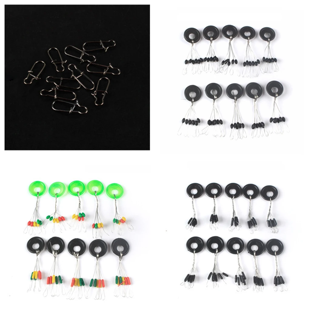 

Fishing Accessories Set Freshwater Saltwater Fishing Tool Swivels Double Loops Space Beans Tackle Box