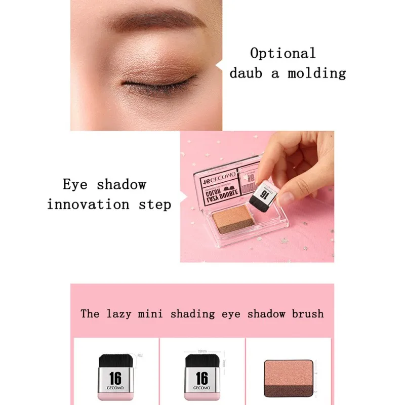 

Lazy Eye Shadow With Brush Korean Style Cosmetics Matte Shimmer Eye Shadow Palette Easy to Wear Eye Makeup