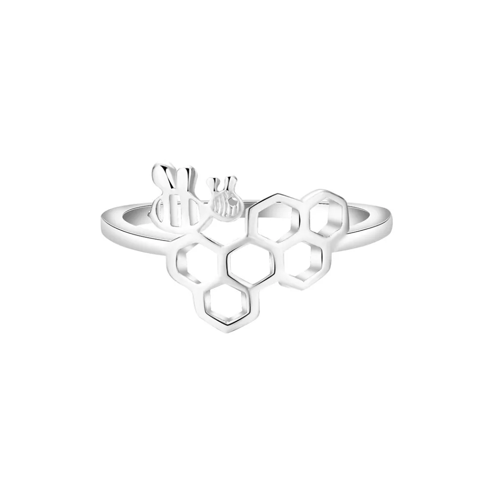 QIAMNI-Trendy-Geometric-Polygon-Molecular-Cute-Honeycomb-Beehive-Hive-Bee-Honeybee-Animal-Finger-Ring-for-Women (1)