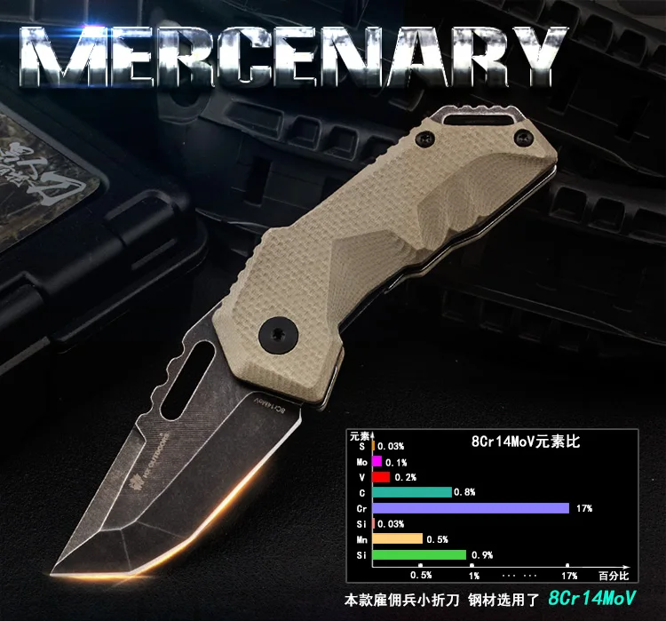 HX открытый Наёмник тактический складной карманный EDC нож для выживания джунгли полевой нож самообороны с многофункциональными ножами