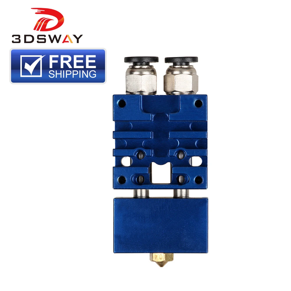 

Free Shipping 3DSWAY 3D Printer Parts Improved Version Cyclops 2 In 1 Out Hotend Dual Color Switching Hotend Kit 0.4mm/1.75mm