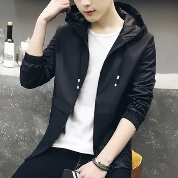 

Men's fashion leisure coat pure color long sleeve men's jacket coat
