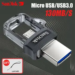 Оригинальный sandisk SDDD3 Extreme high speed 150 м/с флешки 32 ГБ OTG USB3.0 128 ГБ двойной флэш-накопитель USB OTG 64 ГБ накопитель 16 ГБ