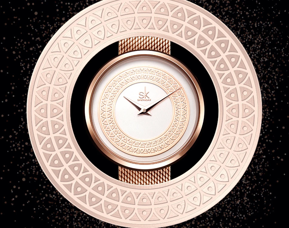 Shengke Лидирующий бренд роскошные женские часы из розового золота модные SK часы женские часы Reloj Mujer Montre Femme SK