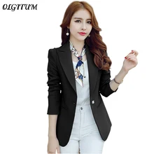 OLGITUM 2018 New Fashion women’s basic jacket coat female slim outerwear Office lady suits Spring Autumn Jacket womenblaser