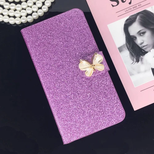 Purple Butterfly Флип-чехол для телефона, чехол для lenovo Vibe P1M P1MA40 P1MA50,, стразы чехол s, блестящий чехол с бриллиантами - Цвет: Purple Butterfly