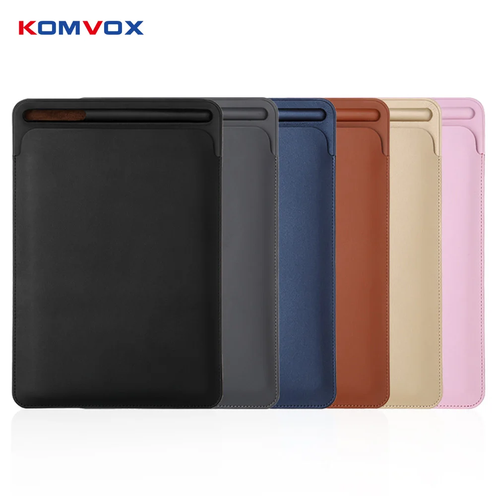 

Premium PU Leather Sleeve Case for iPad Pro 12.9 Pouch Bag Cover with Pencil Slot for iPad Pro 12.9 inch Leather Sleeve Pouch