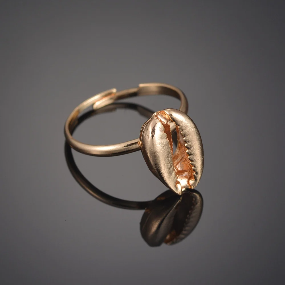 

Terreau Kathy Vintage Antique Silver Cowrie Shell Rings for Women Boho Ocean Beach Seashell Ring Anillos Mujer Bague Femme