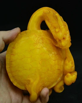 

5" Old China Shoushan Stone Carved Dragon Tortoise Loong Turtle God Beast Statue