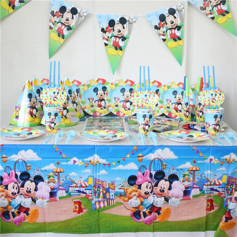 92 Unids Mickey Mouse Theme De Lujo Fiesta De Cumpleanos De Los Ninos Decoracion Set Para Bebe Feliz Fiesta De Cumpleanos Baby Shower Nino Suministros Favor Party Supplies And Balloons Set Cncset Bow