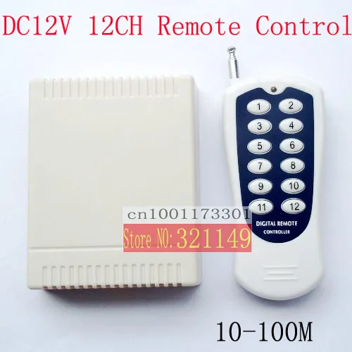

DC 12V 12CH RF Wireless Remote Control Switch System,315/433 MHZ Transmitter And Receiver