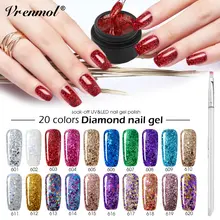 Vrenmol Маникюр гибридные ногти кончик Хрустальная резинка Желейный Кристалл жевательная резинка желе поли гель декор для ногтей комплект