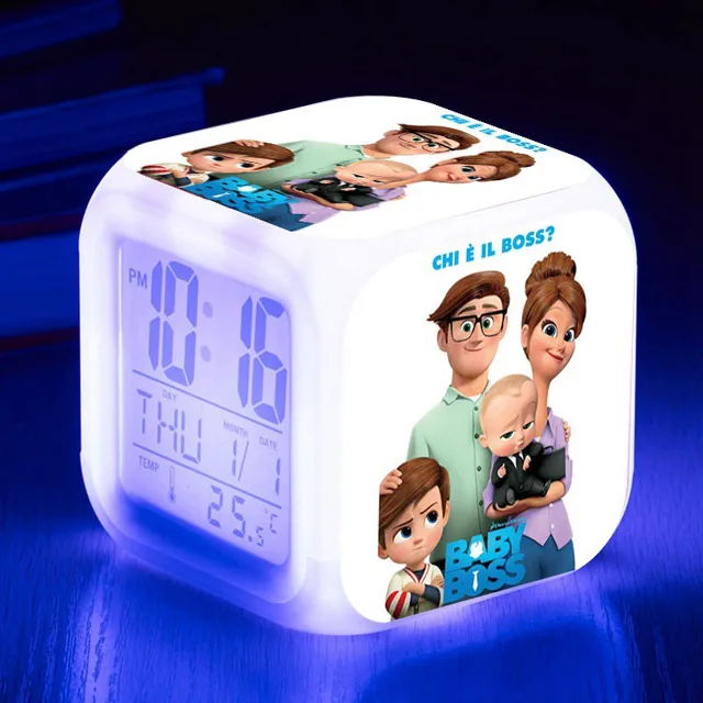 Kids Birthday Gifts Movie The Boss Baby LED Alarm Clock Digital reloj