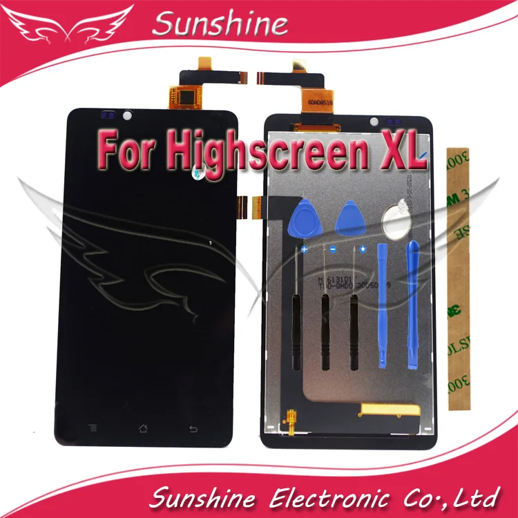 

LCD Display For Highscreen Omega Prime XL LCD Screen Display with Touch Screen With Tools +3M Sticker+Track