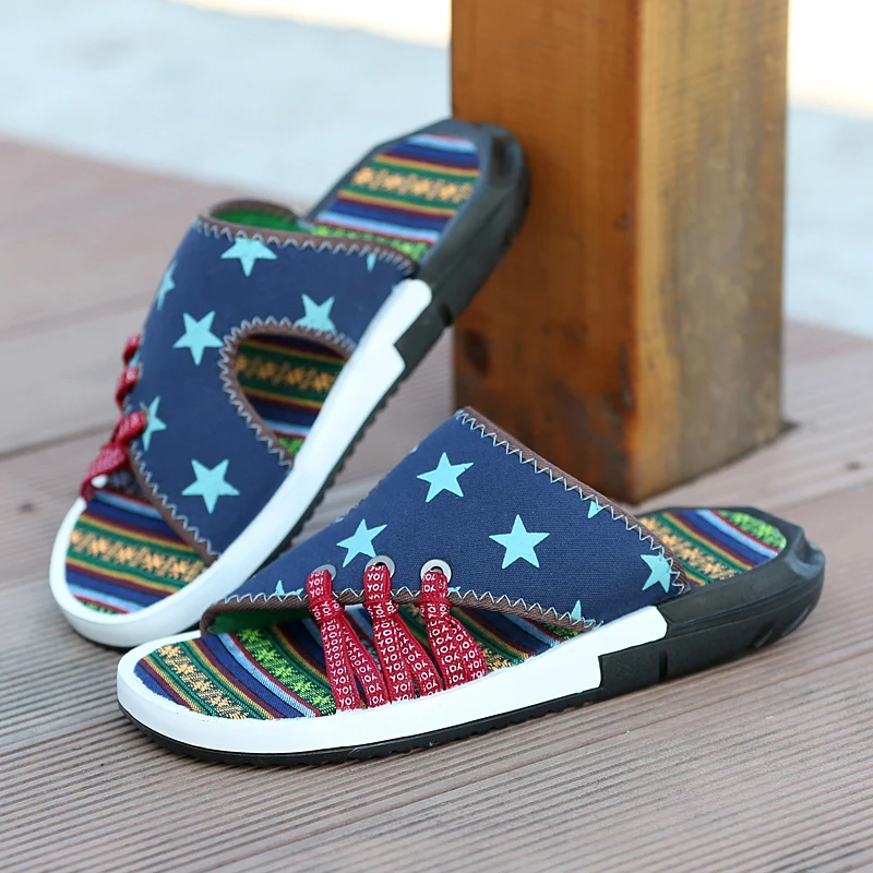 flower summer mixed colors men slippers desinger outdoor sandals camouflage casual shoes pants male leisure moccasins for men (21)