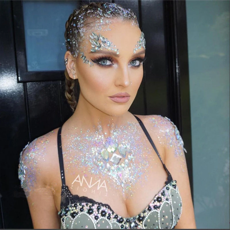 

Halloween Ball Drilling Sticker Design Green Bright Resin Face Sticker DIY Acrylic Face Sticker Shiny Eye Diamond Sticker