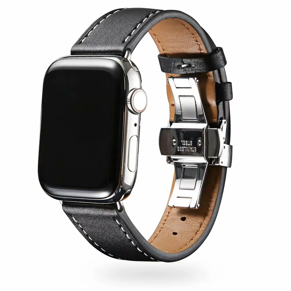 Новейшая модель; кожаный ремешок для наручных часов iWatch, ремешок для наручных часов Apple Watch, версии 5 4/3/2/1 38 мм 40 мм 42 44 мм наручные Braceletseries 5
