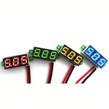 DC 0-30V 2 Wire LED Display Digital Voltage Voltmeter Panel Car Motorcycle Green 2017