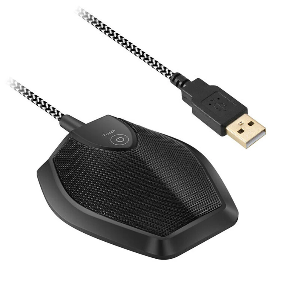 Mute Anti-oxidation Noise Reduction Braided Cable USB Plug Omnidirectional Stereo Recording Conference Microphone Table Top | Электроника
