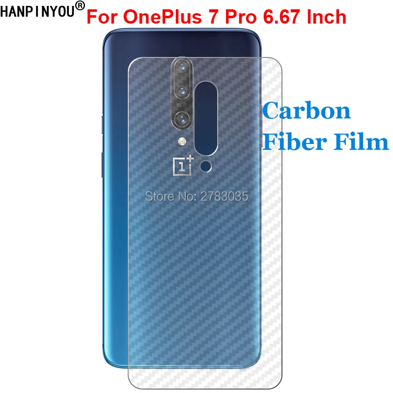 

For OnePlus 7 Pro 6.67" New Durable 3D Anti-fingerprint Carbon Fiber Back Film Rear Screen Protector (Not Tempered Glass)