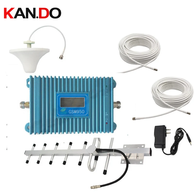 W/ 15 meters Cable+Antennas,900Mhz GSM repeater signal amplifier LCD display function GSM 900Mhz