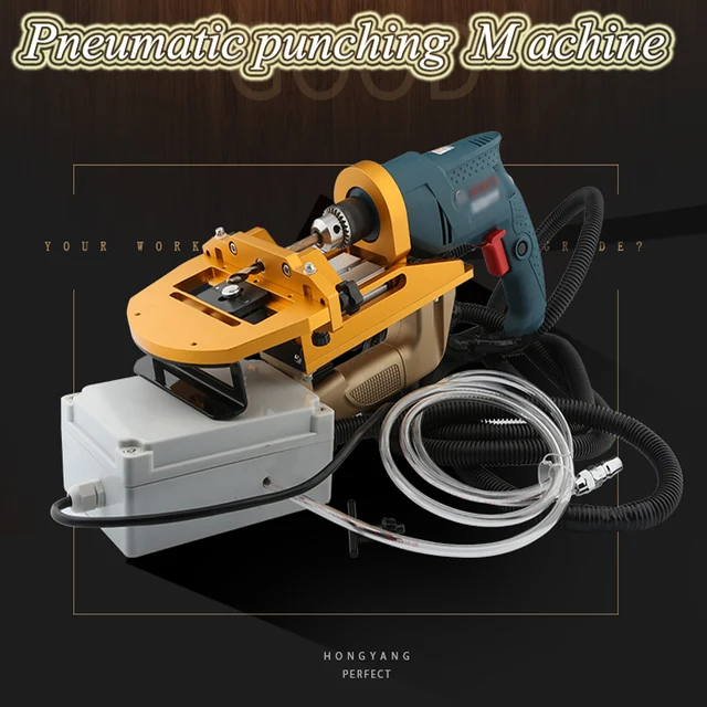 $279.13 Side Hole Puncher CNC Plate Type Cutting Machine Woodworking Pneumatic Puncher Three-in-one Horizontal Drill HY