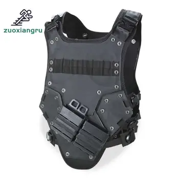 

Zuoxiangru Tactical Combat Hunting Vest Camouflage Waistcoat With Magazine Pouches Hunter Paintball Cs Wargames Protected Vest