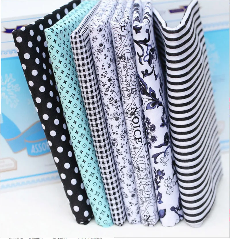 SMTA 25*25 см/50*50 см трикотажная ткань хлопок ткань tissu au метр лоскутное вышивка лоскутное черный D30